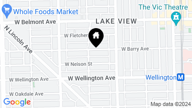 Map of 1243 W Barry Avenue, Chicago IL, 60657
