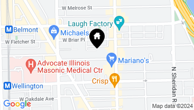 Map of 640 W BARRY Avenue Unit: 104, Chicago IL, 60657