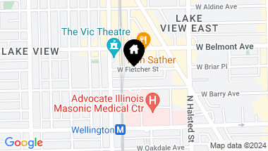 Map of 923 W Fletcher Street, Chicago IL, 60657