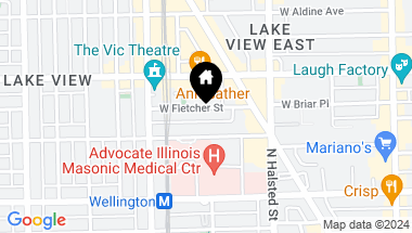 Map of 901 W Fletcher Street Unit: 4, Chicago IL, 60657