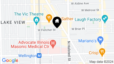 Map of 843 W Fletcher Street Unit: 3E, Chicago IL, 60657