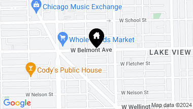 Map of 1437 W Belmont Avenue Unit: 1, Chicago IL, 60657