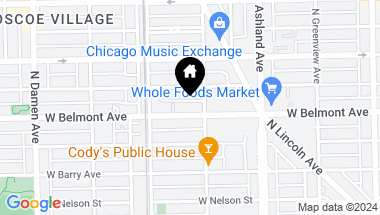 Map of 1712 W Belmont Avenue Unit: 4, Chicago IL, 60657