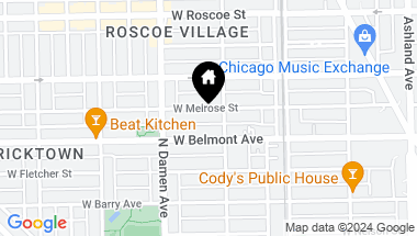 Map of 1913 W Melrose Street, Chicago IL, 60657