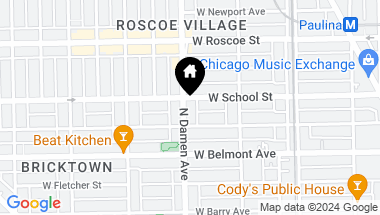 Map of 3249 N Damen Avenue, Chicago IL, 60618