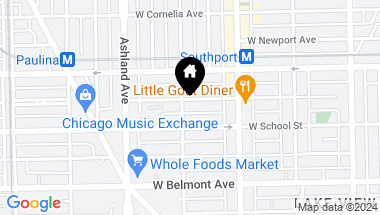 Map of 1453 W Henderson Street, Chicago IL, 60657