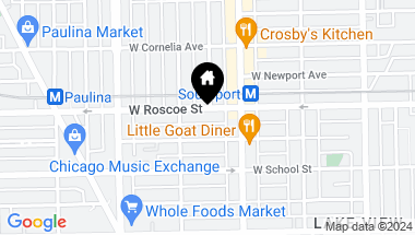 Map of 1431 W Roscoe Street Unit: 3, Chicago IL, 60657