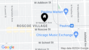 Map of 3418 N WOLCOTT Avenue Unit: 1, Chicago IL, 60657
