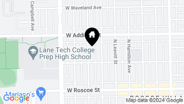 Map of 3523 N Oakley Avenue, Chicago IL, 60618