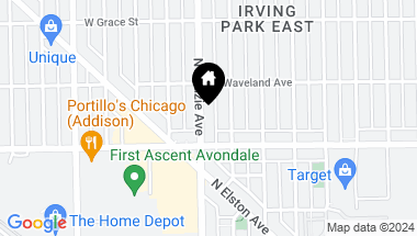 Map of 3625 N Kedzie Avenue, Chicago IL, 60618
