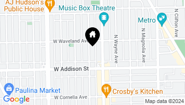 Map of 3635 N Janssen Avenue, Chicago IL, 60613