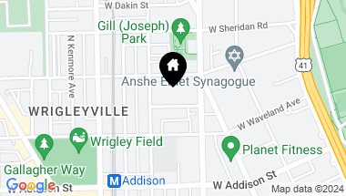 Map of 830 W Bradley Place Unit: 1S, Chicago IL, 60613