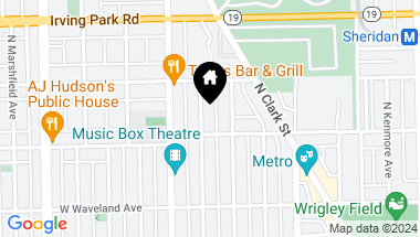 Map of 3813 N Wayne Avenue, Chicago IL, 60618