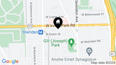 Map of 902 W DAKIN Street Unit: 1, Chicago IL, 60613