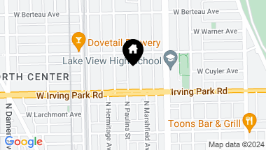 Map of 4024 N Paulina Street, Chicago IL, 60613