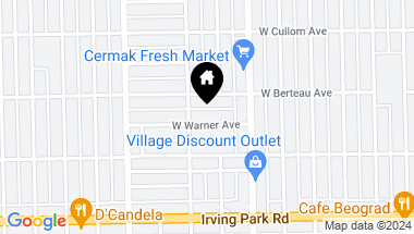 Map of 3242 W Warner Avenue, Chicago IL, 60618
