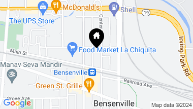 Map of 14-22 N Center Street, Bensenville IL, 60106