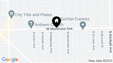 Map of 3707 W Montrose Avenue Unit: 2, Chicago IL, 60618