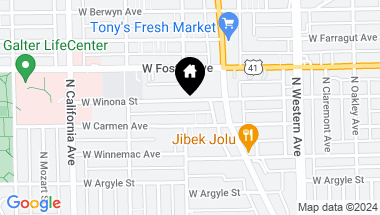 Map of 2537 W Winona Street, Chicago IL, 60625