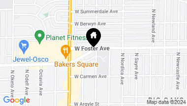 Map of 7101-05 W Foster Place, Chicago IL, 60656