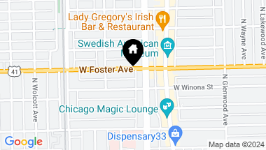 Map of 1617 W Foster Avenue, Chicago IL, 60640
