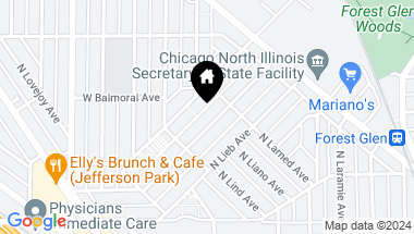 Map of 5336 N Ludlam Avenue, Chicago IL, 60630