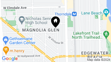 Map of 5844 N MAGNOLIA Avenue, Chicago IL, 60660
