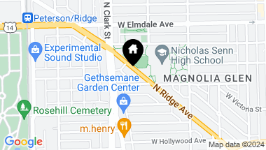Map of 5874 N Ridge Avenue Unit: G, Chicago IL, 60660
