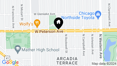 Map of 2625 W Peterson Avenue, Chicago IL, 60659