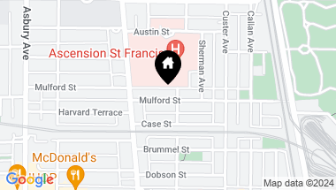 Map of 807 Mulford Street, Evanston IL, 60202