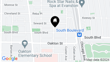 Map of 735 South Boulevard, Evanston IL, 60202