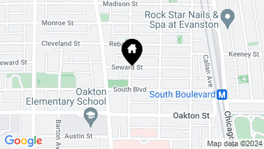 Map of 555 Elmwood Avenue Unit: 3, Evanston IL, 60202