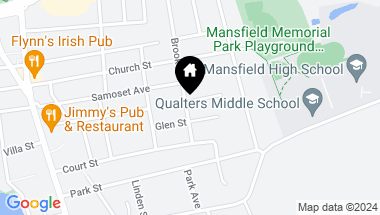 Map of 39 Brook St, Mansfield MA, 02048