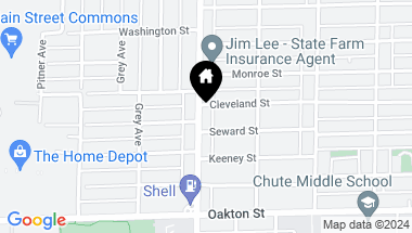 Map of 633 Dodge Avenue, Evanston IL, 60202