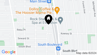 Map of 643 Custer Avenue, Evanston IL, 60202