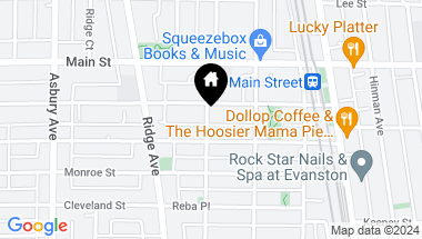 Map of 801 Elmwood Avenue Unit: 3, Evanston IL, 60202