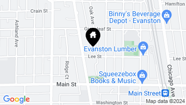Map of 1021 Lee Street, Evanston IL, 60202