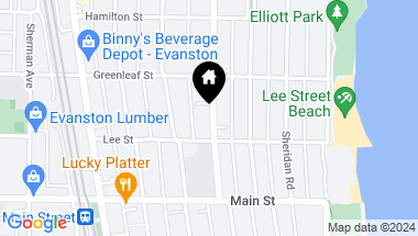Map of 1036 Forest Avenue, Evanston IL, 60202