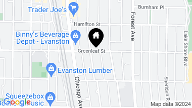 Map of 424 Greenleaf Street, Evanston IL, 60202
