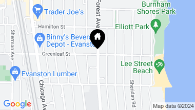 Map of 827.5 FOREST Avenue Unit: 2N, Evanston IL, 60202