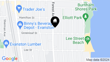 Map of 1101 Forest Avenue, Evanston IL, 60202