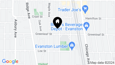 Map of 1102 ELMWOOD Avenue, Evanston IL, 60202