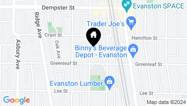 Map of 1113 Elmwood Avenue, Evanston IL, 60202