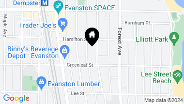 Map of 1122 Judson Avenue, Evanston IL, 60202