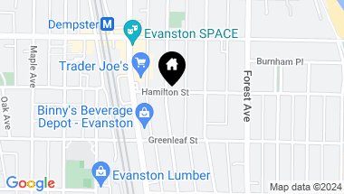 Map of 1143 Hinman Avenue Unit: 1, Evanston IL, 60202