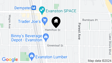 Map of 426 HAMILTON Street Unit: 1, Evanston IL, 60202