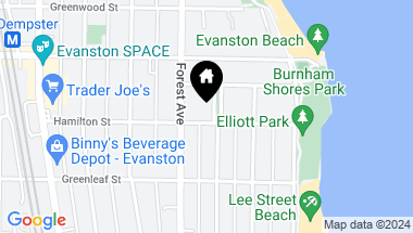 Map of 225 Hamilton Street, Evanston IL, 60202