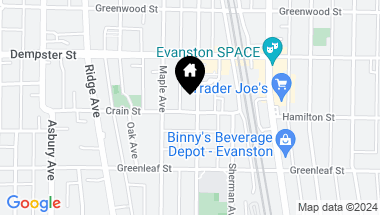 Map of 1200 Elmwood Avenue, Evanston IL, 60202
