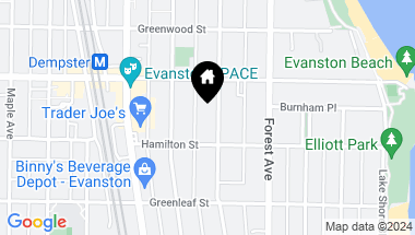Map of 1220 Judson Avenue, Evanston IL, 60202
