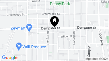 Map of 1610 Dempster Street, Evanston IL, 60202